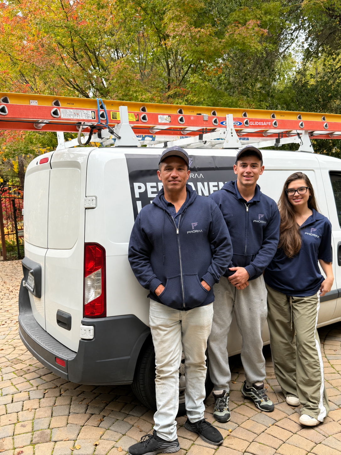 The Phoraa Lighting crew on site in the East Bay